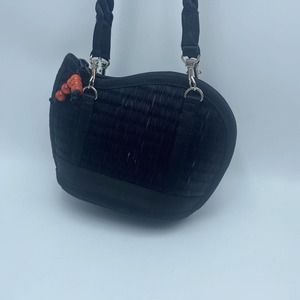 Black Small Purse gold hardware Black Handle Inside Tan and black zipper inside